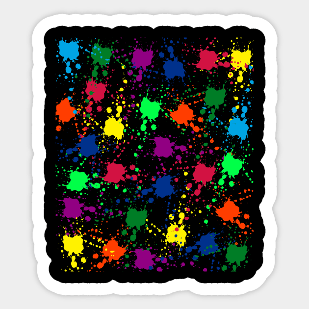 colorful Splash Pattern Sticker by MONMON-75